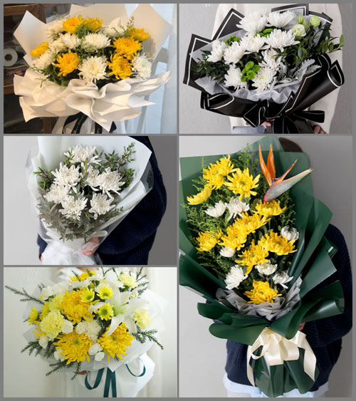 广东揭阳市普宁市里湖镇河头村白事花束代送